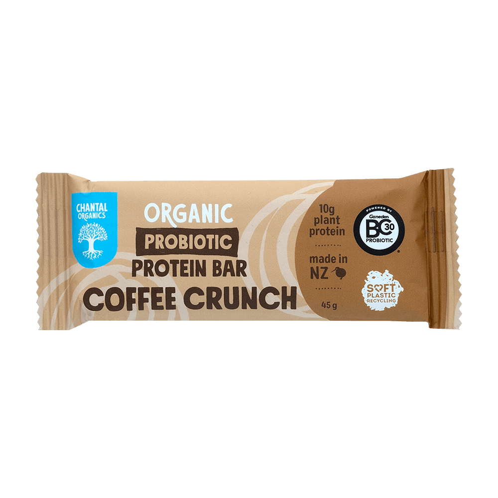 Coffee Crunch Probiotic Protein Bar - Chantal Organics